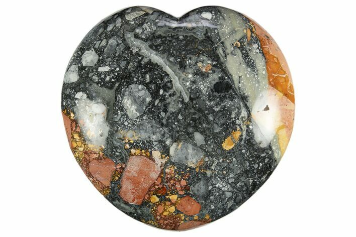 Polished Maligano Jasper Heart - Excellent Polishing #311934